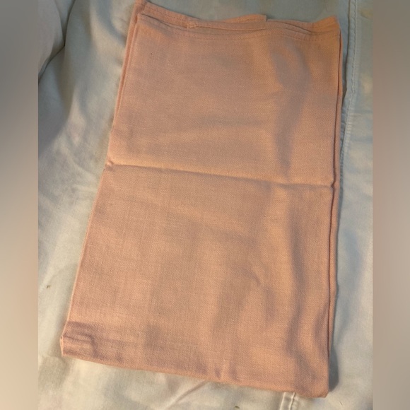 Hand Embroidered Hand-towel. Pretty pink w black embroidery. 20x27” NWOT - Picture 2 of 6